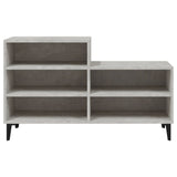 Shoe Cabinet Concrete Grey 102x36x60 cm Engineered Wood - Side View
