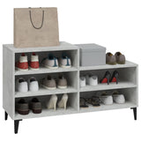 Shoe Cabinet Concrete Grey 102x36x60 cm Engineered Wood - Close-Up Angle