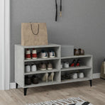 Shoe Cabinet Concrete Grey 102x36x60 cm Engineered Wood
