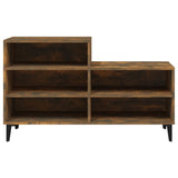 Shoe Cabinet Smoked Oak 102x36x60 cm Engineered Wood - Side View