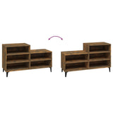 Shoe Cabinet Smoked Oak 102x36x60 cm Engineered Wood