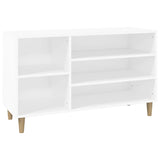 Shoe Cabinet White 102x36x60 cm Engineered Wood - Front View