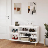 Shoe Cabinet White 102x36x60 cm Engineered Wood - Side View