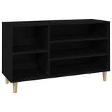 Shoe Cabinet Black 102x36x60 cm Engineered Wood - Front View