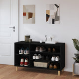 Shoe Cabinet Black 102x36x60 cm Engineered Wood - Side View