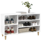 Shoe Cabinet High Gloss White 102x36x60 cm Engineered Wood - Top-Down View