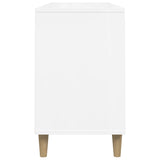Shoe Cabinet High Gloss White 102x36x60 cm Engineered Wood