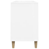 Shoe Cabinet High Gloss White 102x36x60 cm Engineered Wood - Rear View