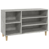 Shoe Cabinet Concrete Grey 102x36x60 cm Engineered Wood - Front View