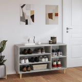 Shoe Cabinet Concrete Grey 102x36x60 cm Engineered Wood - Side View