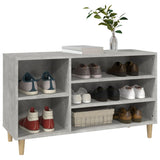 Shoe Cabinet Concrete Grey 102x36x60 cm Engineered Wood - Top-Down View