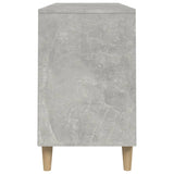 Shoe Cabinet Concrete Grey 102x36x60 cm Engineered Wood - Rear View
