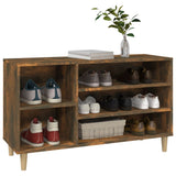 Shoe Cabinet Smoked Oak 102x36x60 cm Engineered Wood - Top-Down View