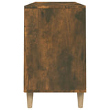 Shoe Cabinet Smoked Oak 102x36x60 cm Engineered Wood - Rear View