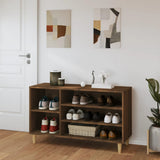 Shoe Cabinet Brown Oak 102x36x60 cm Engineered Wood - Side View