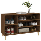 Shoe Cabinet Brown Oak 102x36x60 cm Engineered Wood - Top-Down View