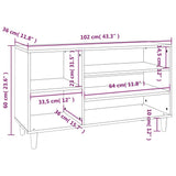 Shoe Cabinet Brown Oak 102x36x60 cm Engineered Wood - Low Angle