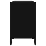 Shoe Cabinet Black 102x36x60 cm Engineered Wood - Rear View