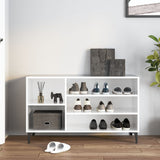 Shoe Cabinet High Gloss White 102x36x60 cm Engineered Wood - Side View