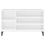 Shoe Cabinet High Gloss White 102x36x60 cm Engineered Wood
