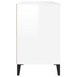 Shoe Cabinet High Gloss White 102x36x60 cm Engineered Wood - Rear View