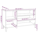 Shoe Cabinet High Gloss White 102x36x60 cm Engineered Wood
