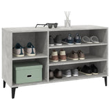 Shoe Cabinet Concrete Grey 102x36x60 cm Engineered Wood - Top-Down View