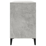Shoe Cabinet Concrete Grey 102x36x60 cm Engineered Wood - Rear View