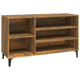 Shoe Cabinet Smoked Oak 102x36x60 cm Engineered Wood - Front View