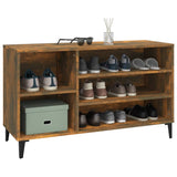 Shoe Cabinet Smoked Oak 102x36x60 cm Engineered Wood - Top-Down View
