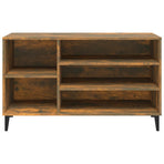 Shoe Cabinet Smoked Oak 102x36x60 cm Engineered Wood