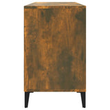 Shoe Cabinet Smoked Oak 102x36x60 cm Engineered Wood - Rear View