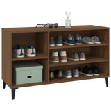 Shoe Cabinet Brown Oak 102x36x60 cm Engineered Wood - Top-Down View