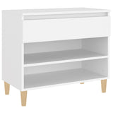 Shoe Cabinet White 70x36x60 cm Engineered Wood - Front View