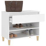 Shoe Cabinet White 70x36x60 cm Engineered Wood - 45-Degree Angle
