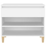 Shoe Cabinet White 70x36x60 cm Engineered Wood - Rear View