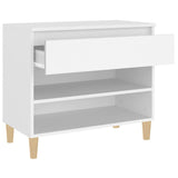 Shoe Cabinet White 70x36x60 cm Engineered Wood - Close-Up Angle
