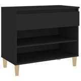 Shoe Cabinet Black 70x36x60 cm Engineered Wood - Front View