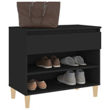 Shoe Cabinet Black 70x36x60 cm Engineered Wood - Top-Down View