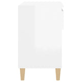 Shoe Cabinet High Gloss White 70x36x60 cm Engineered Wood - Low Angle