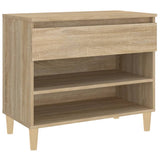 Shoe Cabinet Sonoma Oak 70x36x60 cm Engineered Wood - Front View