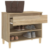 Shoe Cabinet Sonoma Oak 70x36x60 cm Engineered Wood - 45-Degree Angle