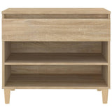 Shoe Cabinet Sonoma Oak 70x36x60 cm Engineered Wood - Rear View
