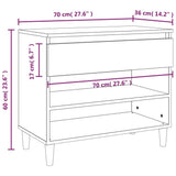 Shoe Cabinet Sonoma Oak 70x36x60 cm Engineered Wood - Extra Image