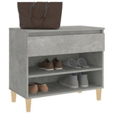 Shoe Cabinet Concrete Grey 70x36x60 cm Engineered Wood - Top-Down View