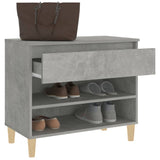 Shoe Cabinet Concrete Grey 70x36x60 cm Engineered Wood - 45-Degree Angle