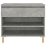 Shoe Cabinet Concrete Grey 70x36x60 cm Engineered Wood