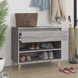 Shoe Cabinet Grey Sonoma 70x36x60 cm Engineered Wood - Side View