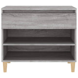 Shoe Cabinet Grey Sonoma 70x36x60 cm Engineered Wood - Close-Up Angle