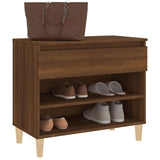 Shoe Cabinet Brown Oak 70x36x60 cm Engineered Wood - Top-Down View